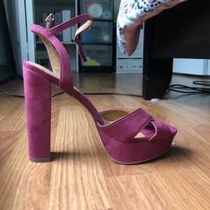 Charlotte Russe Burgundy/wine heels, size 8